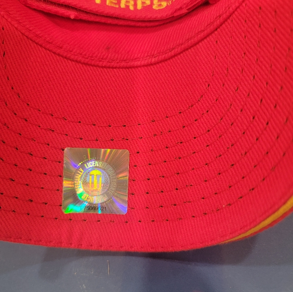 Red Baseball Cap with Gold Terrapins Logo - Picture 2 of 8